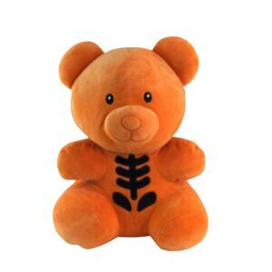 Walmart Orange Skeleton Gummy Bear 14" Plush Halloween Stuffed Animal Toy